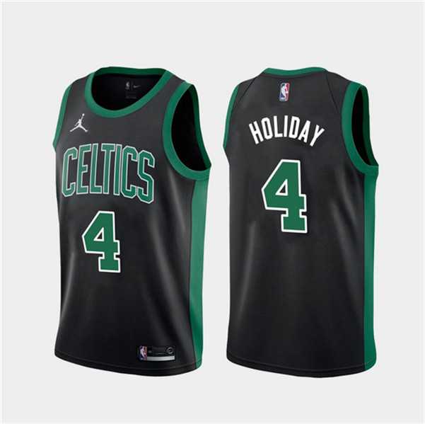 Mens Boston Celtics #4 Jrue Holiday Black 2023 Association Edition Stitched Basketball Jersey Dzhi